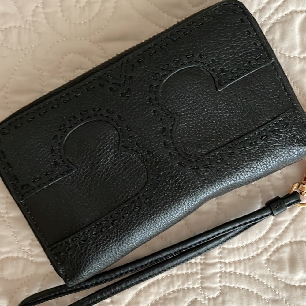 Tory Burch Amalie Smart Phone Wallet / Wristlet - Black